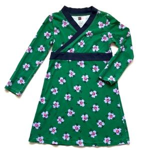 Tea Collection Wrap Kimono Style Floral Dress